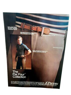 1983 JCPenney Par Four Collection Print Ad Mens Slacks Fashion Vintage